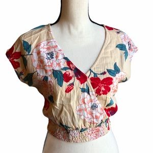ROXY Island Crop Wrap Top